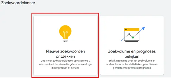 Google Zoekwoordenplanner