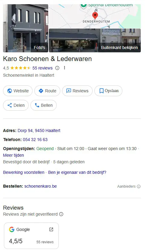 Karo Schoenen en Leder - Google Mijn Bedrijf